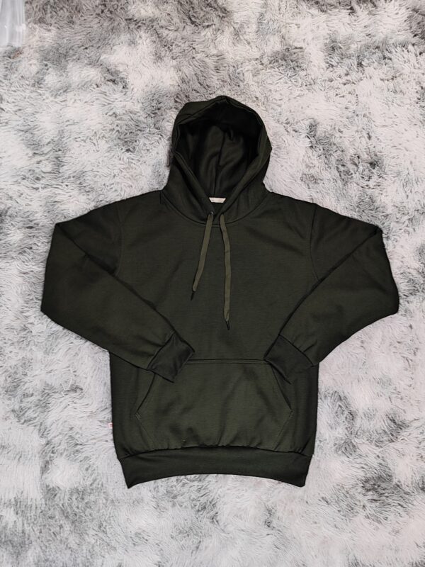 sudadera lisa verde militar